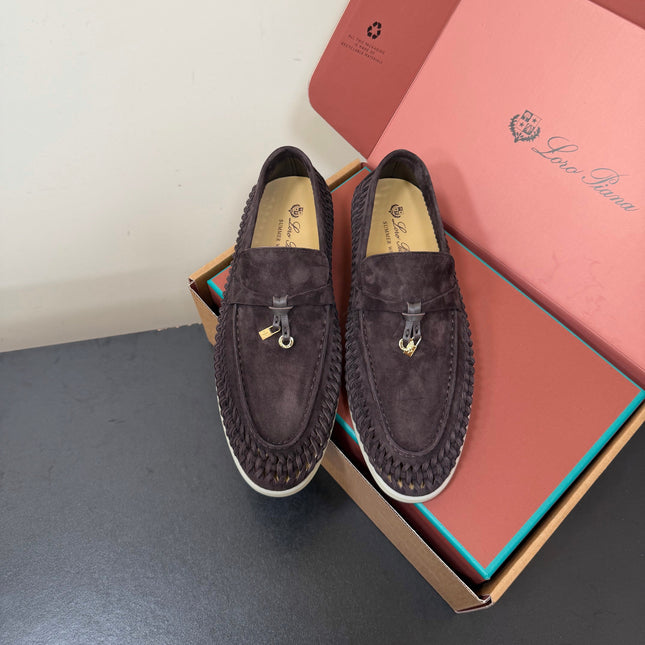 LP 26S CHARM LOAFERS IN PURPLISH BROWN SUEDE