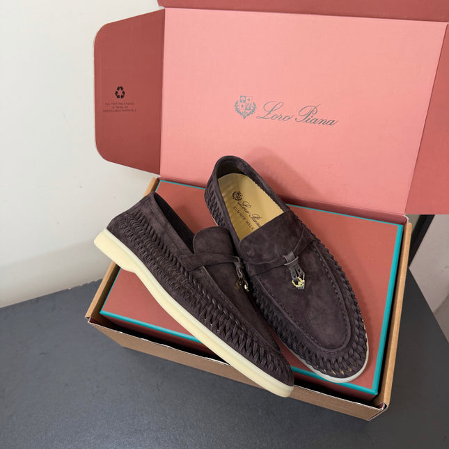 LP 26S CHARM LOAFERS IN PURPLISH BROWN SUEDE