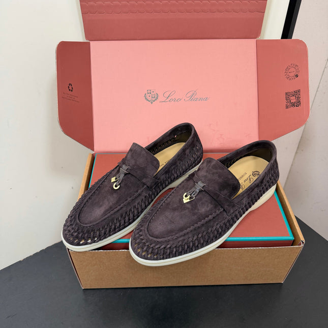 LP 26S CHARM LOAFERS IN PURPLISH BROWN SUEDE