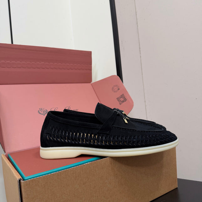 LP 26S CHARM LOAFERS IN BLACK SUEDE