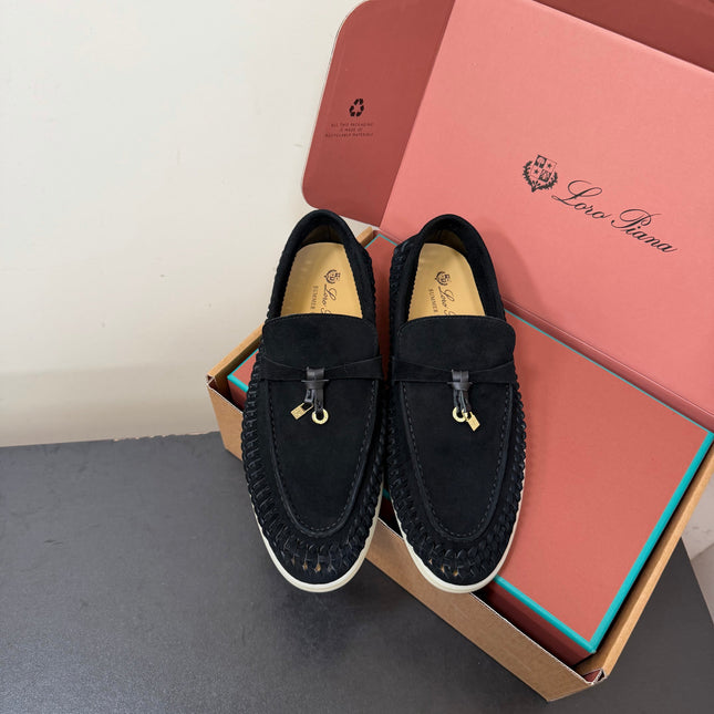 LP 26S CHARM LOAFERS IN BLACK SUEDE