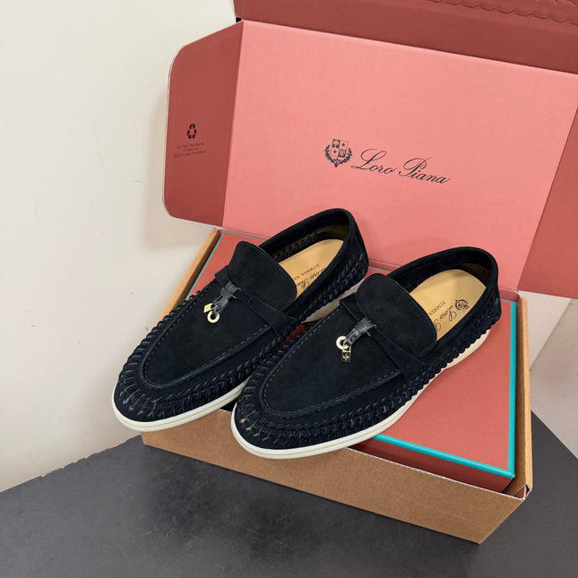 LP 26S CHARM LOAFERS IN BLACK SUEDE