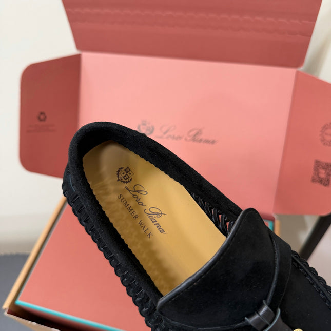 LP 26S CHARM LOAFERS IN BLACK SUEDE
