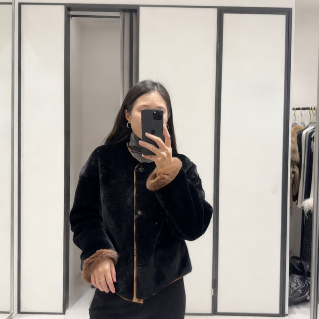 HERMES 25S REVERSIBLE FUR JACKET 474