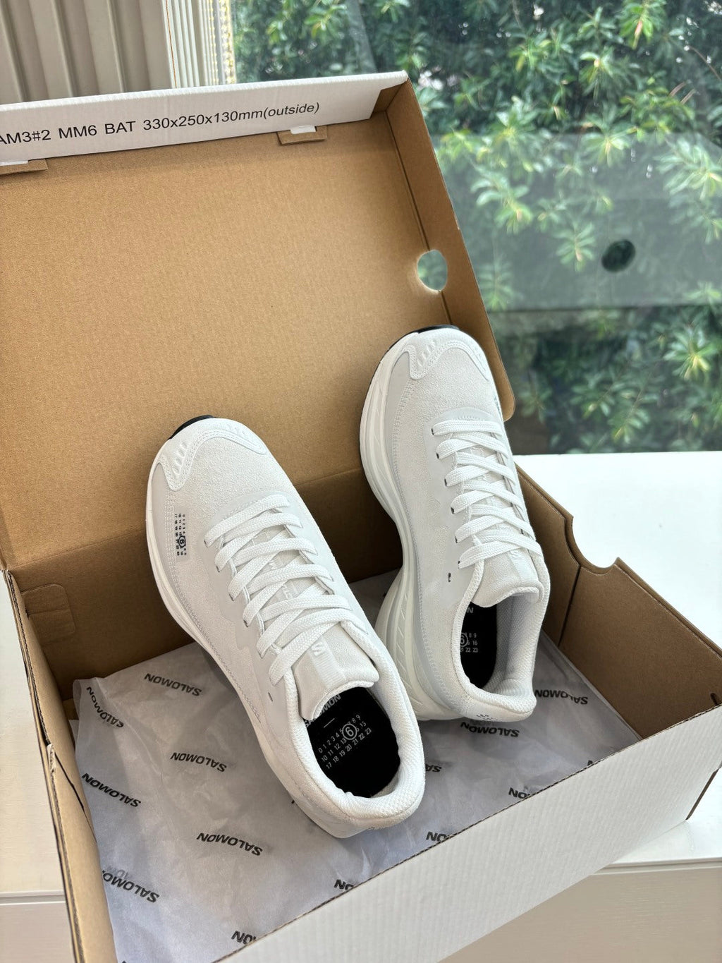 ALO 25S SALOMON SPECTUR SNEAKER IN WHITE FABRIC