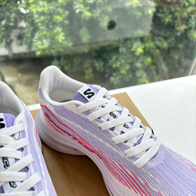 ALO 25S SALOMON SPECTUR SNEAKER IN PURPLE AND WHITE MESH FABRIC