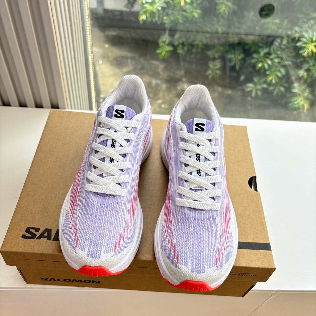 ALO 25S SALOMON SPECTUR SNEAKER IN PURPLE AND WHITE MESH FABRIC