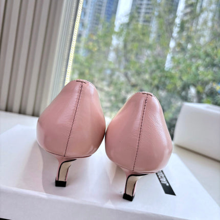 JACQUEMUS 26S HIGH HEELS 35 MM IN LIGHT PINK CALFSKIN
