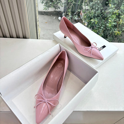 JACQUEMUS 26S HIGH HEELS 35 MM IN LIGHT PINK CALFSKIN