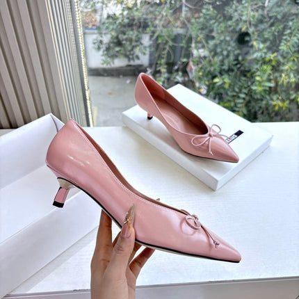JACQUEMUS 26S HIGH HEELS 35 MM IN LIGHT PINK CALFSKIN