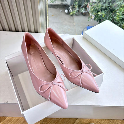 JACQUEMUS 26S HIGH HEELS 35 MM IN LIGHT PINK CALFSKIN