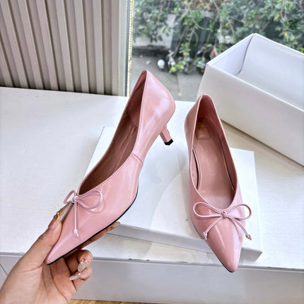 JACQUEMUS 26S HIGH HEELS 35 MM IN LIGHT PINK CALFSKIN