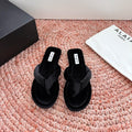ALAIA 26S THONG SANDALS IN BLACK VELVET