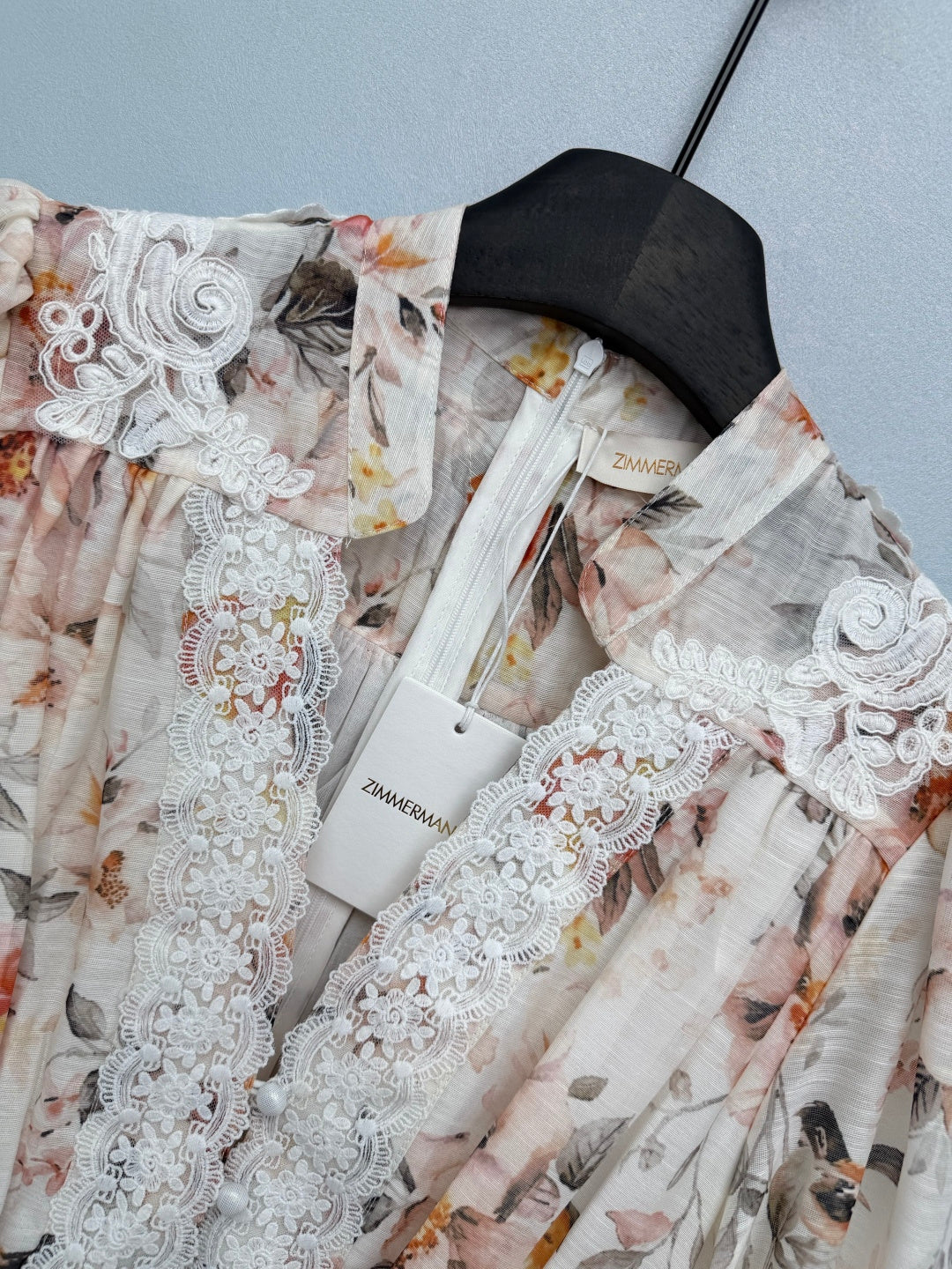 ZIMMERMANN 26S STAND COLLAR LONG-SLEEVE DRESS STYLE 140