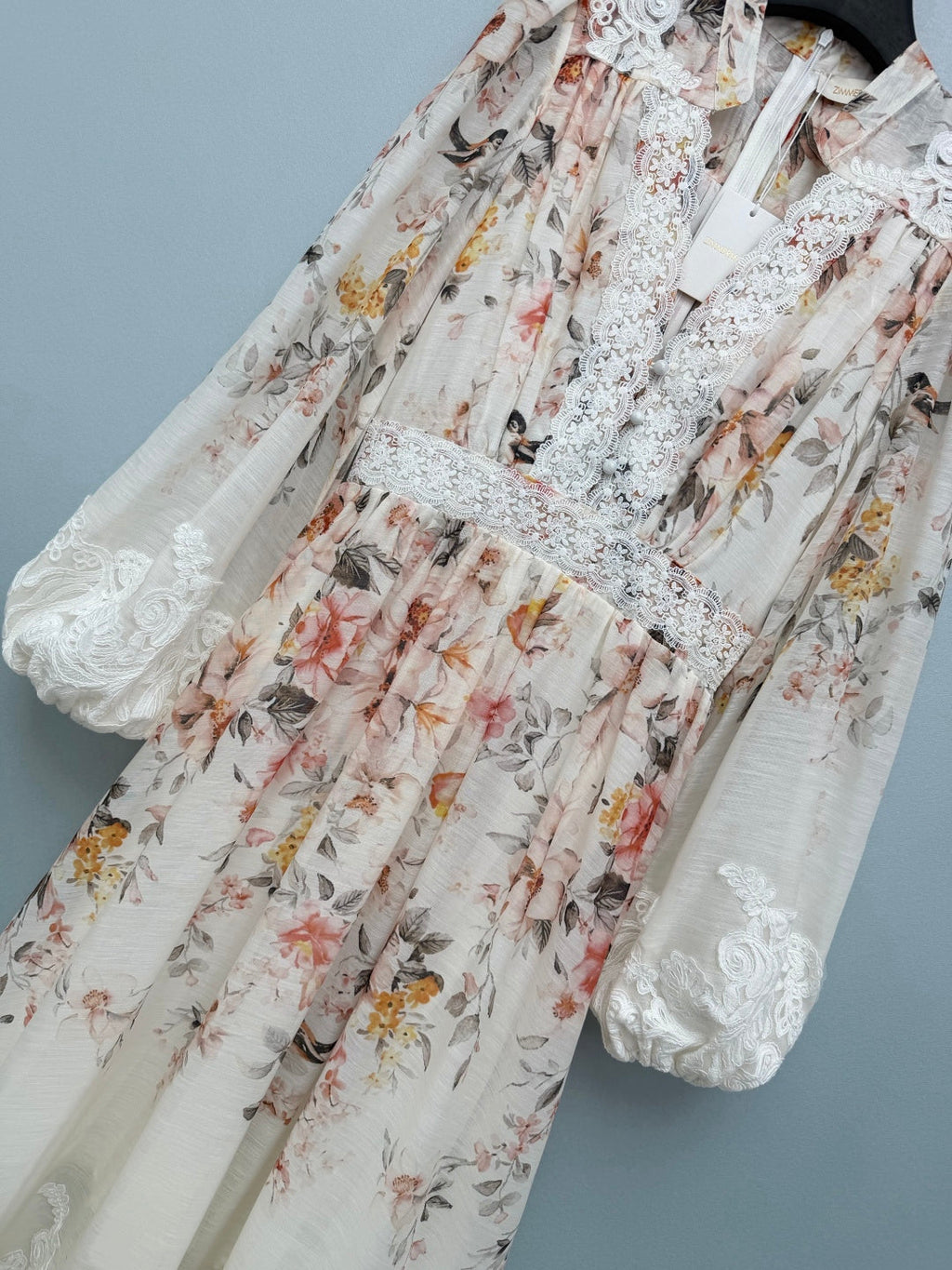 ZIMMERMANN 26S STAND COLLAR LONG-SLEEVE DRESS STYLE 140