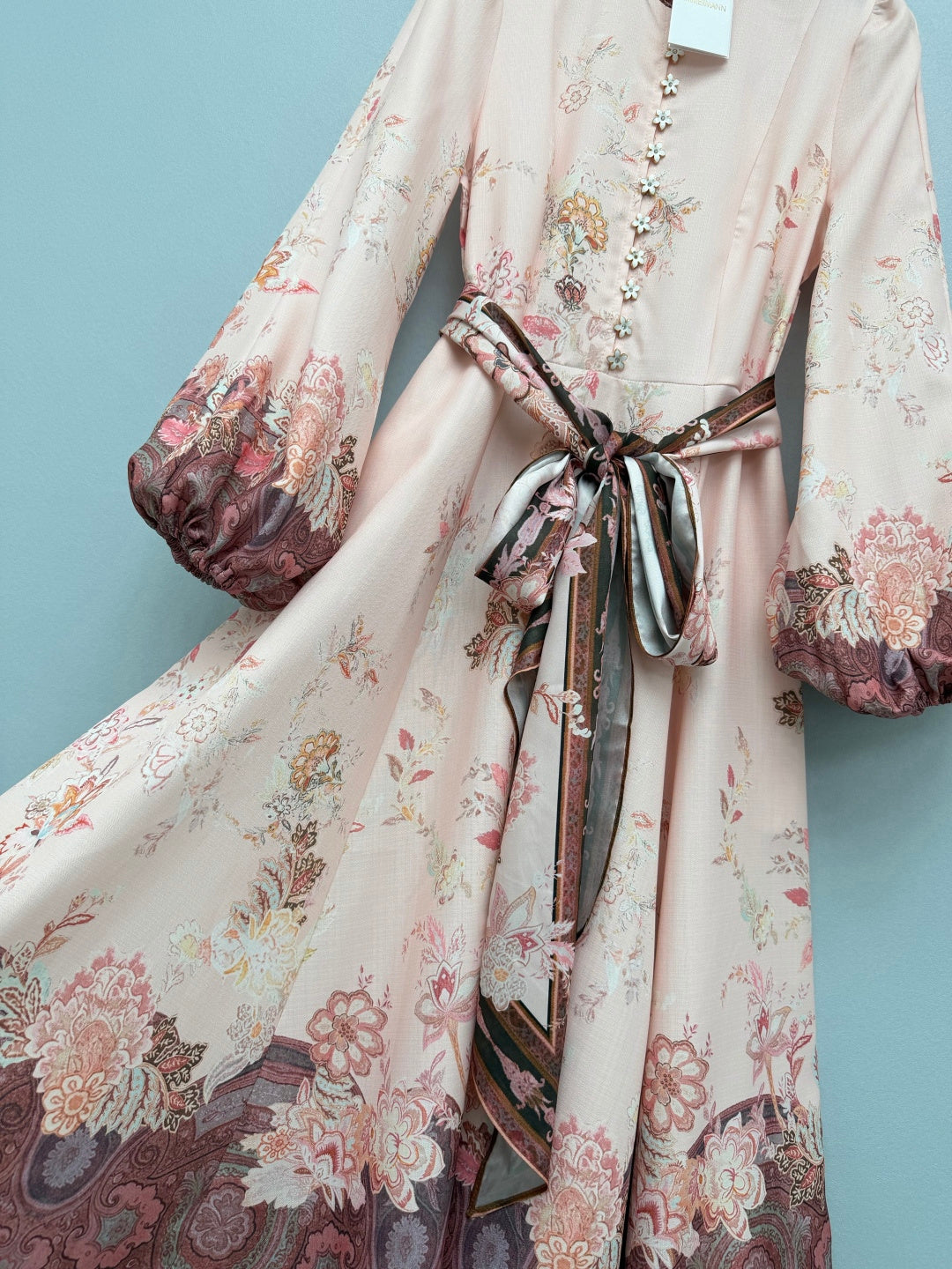 ZIMMERMANN 26S STAND COLLAR LONG-SLEEVE DRESS STYLE 137