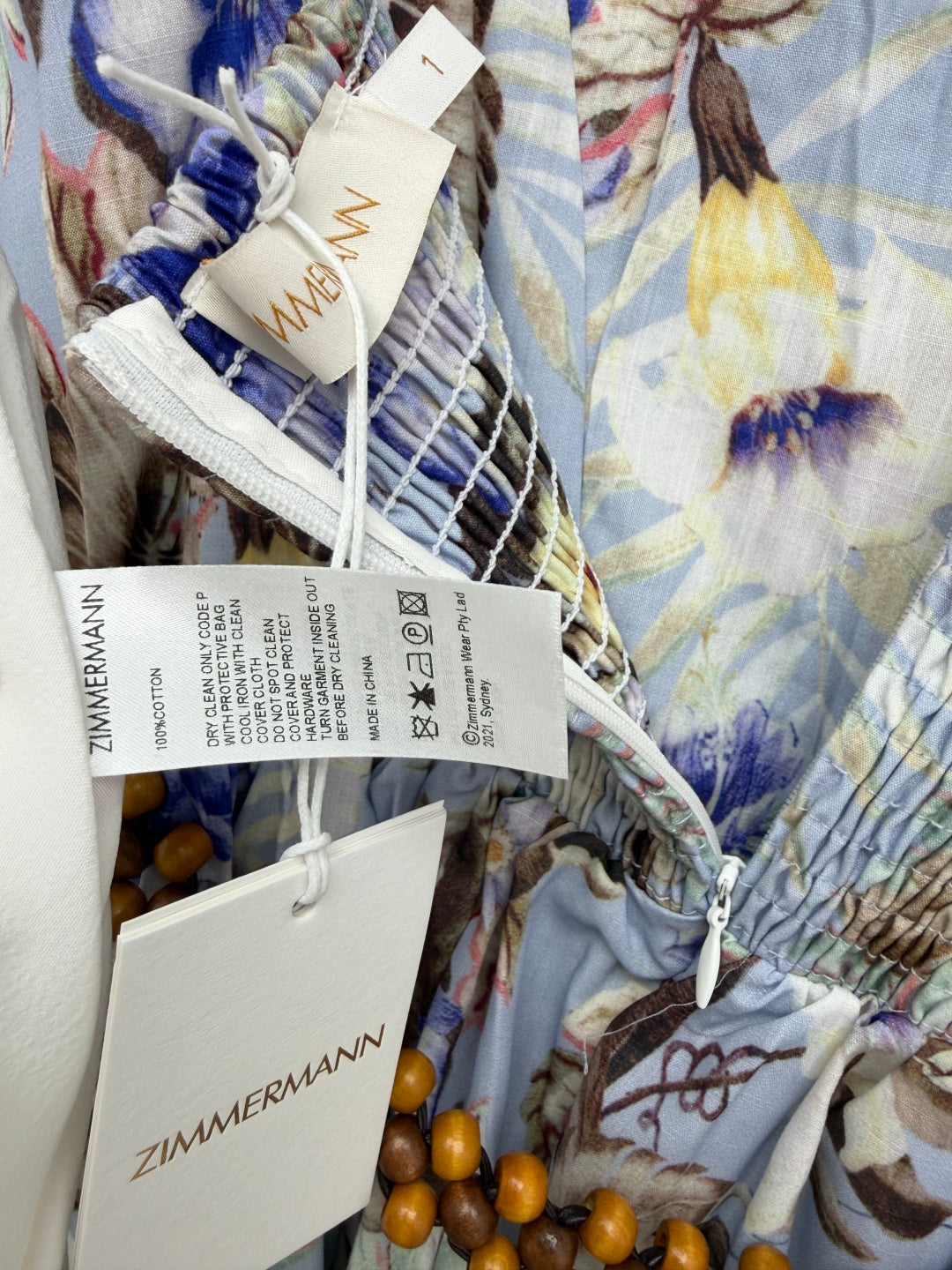 ZIMMERMANN 26S PATTERNED MAXI DRESS STYLE 131
