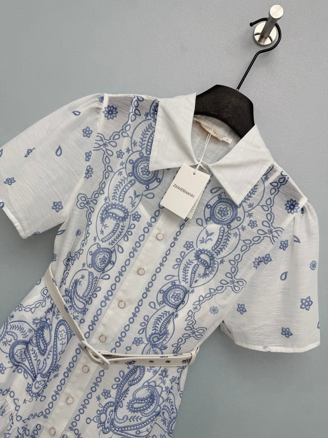 ZIMMERMANN 26S SHORT-SLEEVE SHIRT DRESS STYLE 109