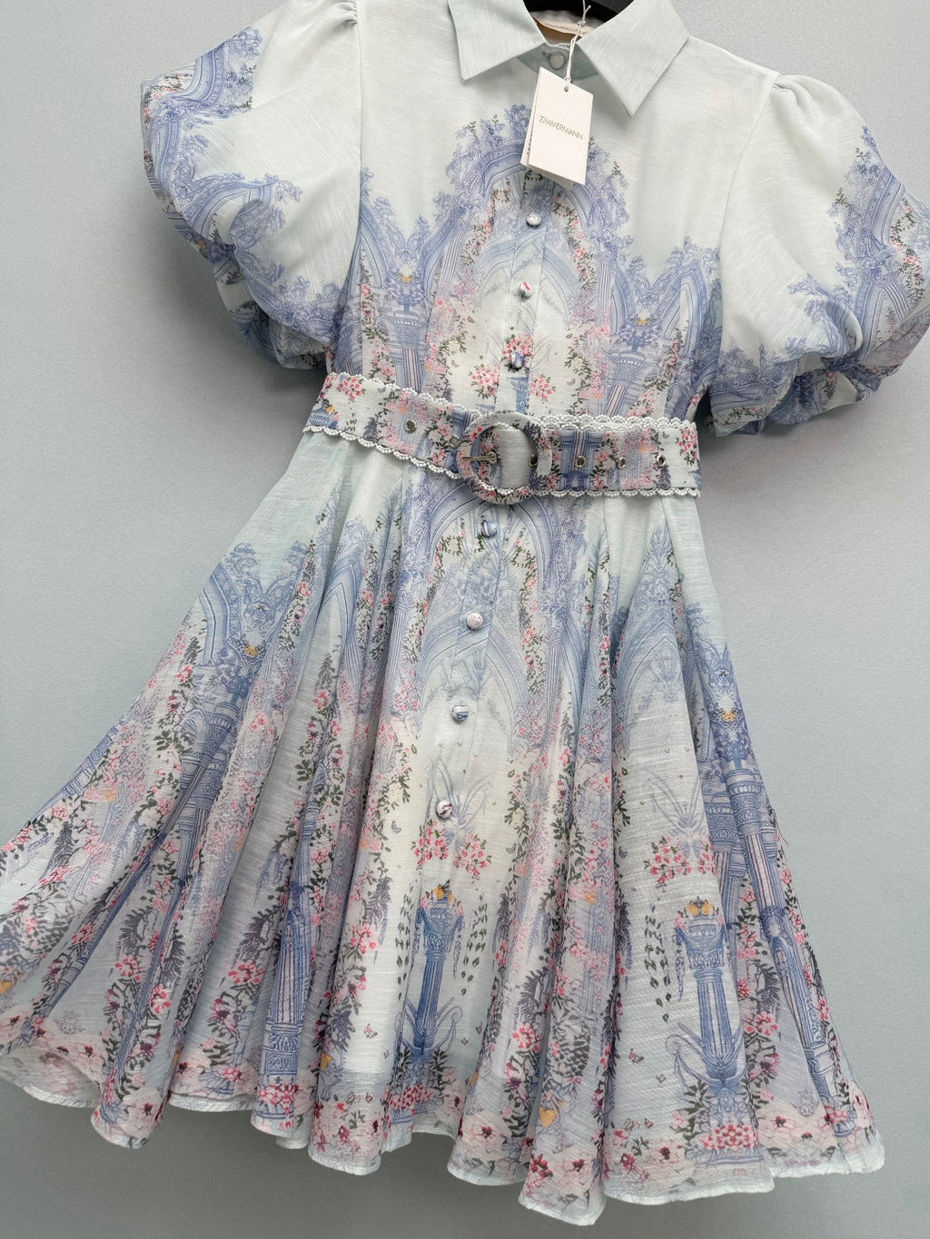 ZIMMERMANN 26S PUFF SLEEVE SHIRT DRESS STYLE 100