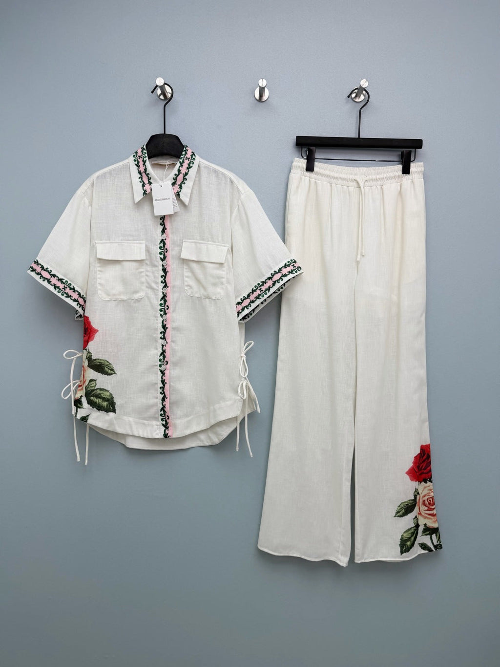 ZIMMERMANN 26S TOP AND WIDE-LEG PANTS SET STYLE 99
