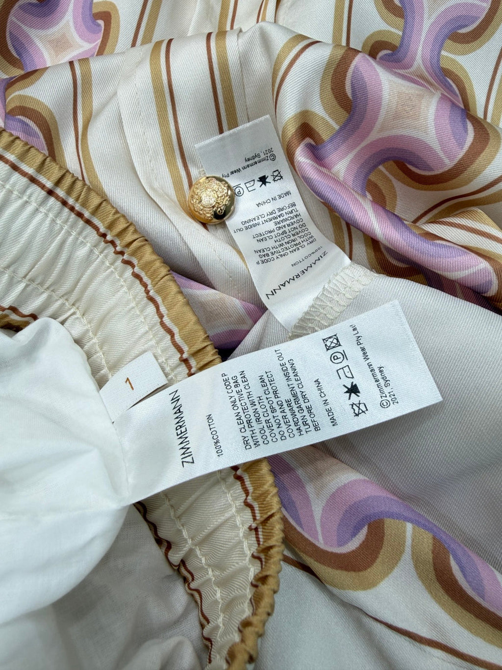 ZIMMERMANN 26S TOP AND WIDE-LEG PANTS SET STYLE 98