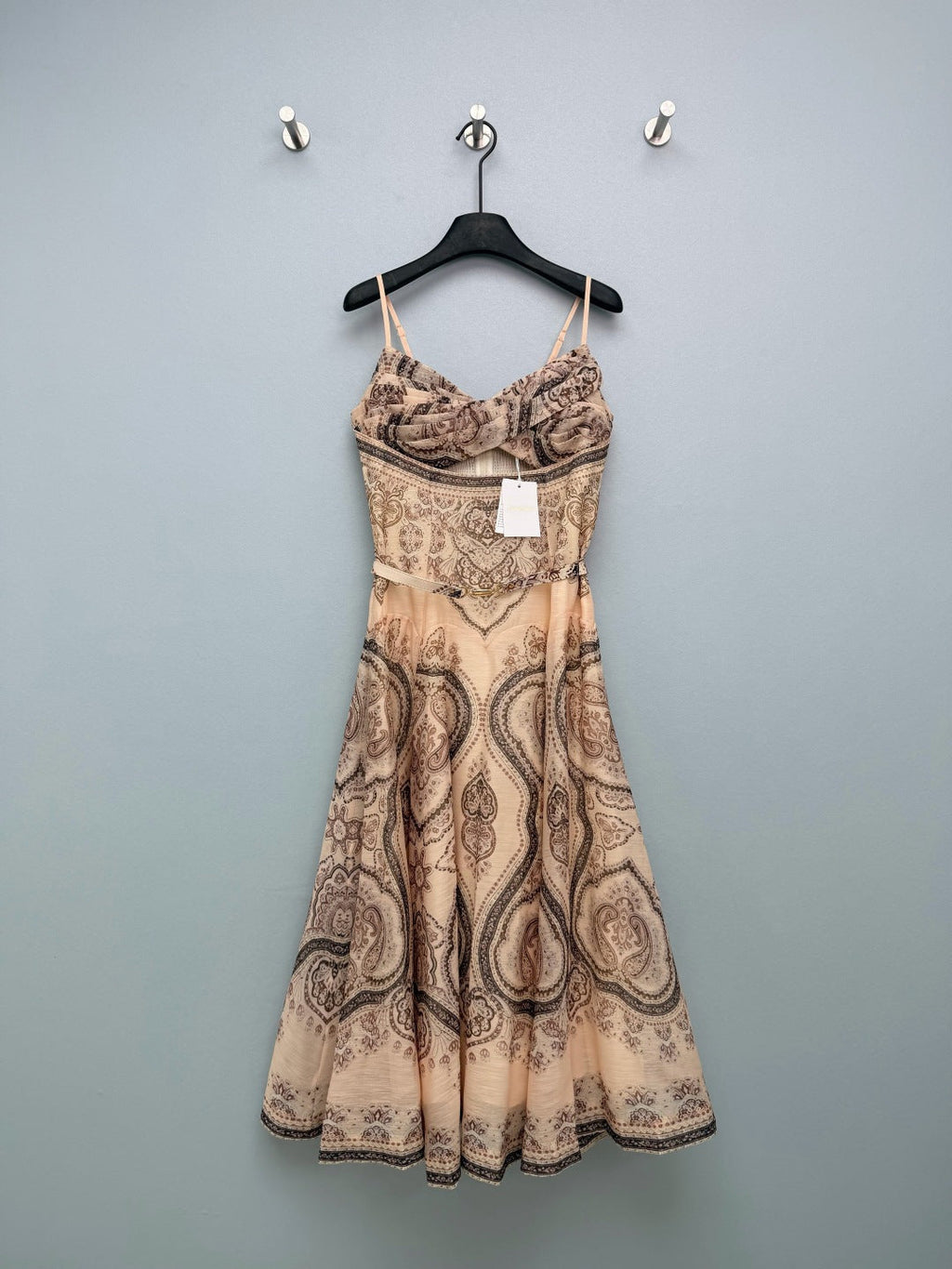 ZIMMERMANN 26S PATTERNED SPAGHETTI STRAP DRESS STYLE 96