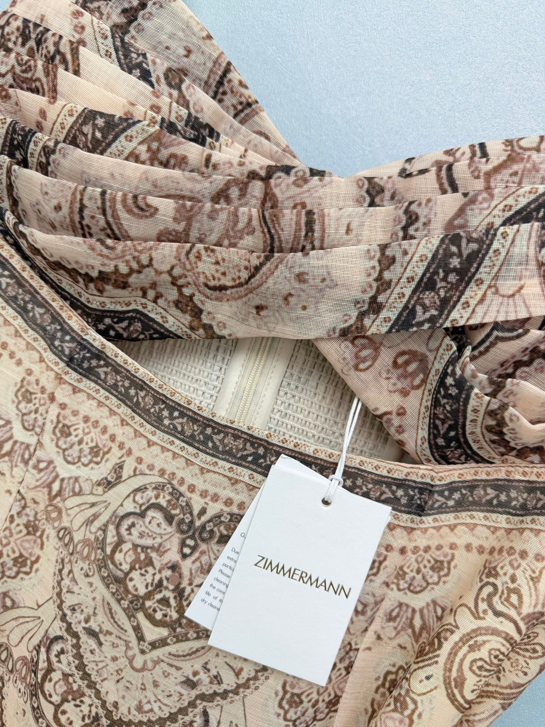 ZIMMERMANN 26S PATTERNED SPAGHETTI STRAP DRESS STYLE 96