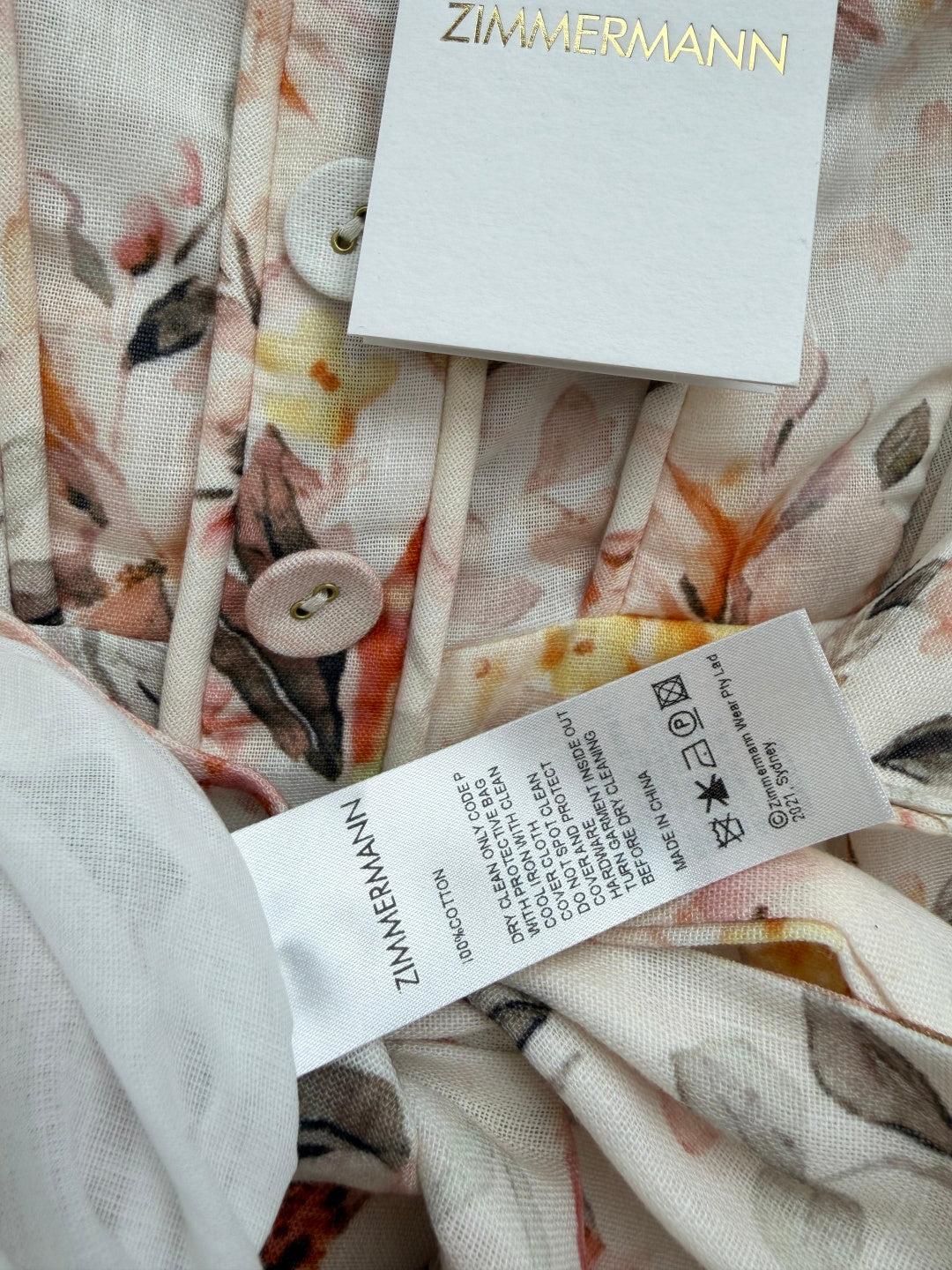 ZIMMERMANN 26S WAIST-CINCHED DRESS STYLE 95