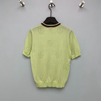 GUCCI 26S SHORT-SLEEVE KNIT SWEATER 389