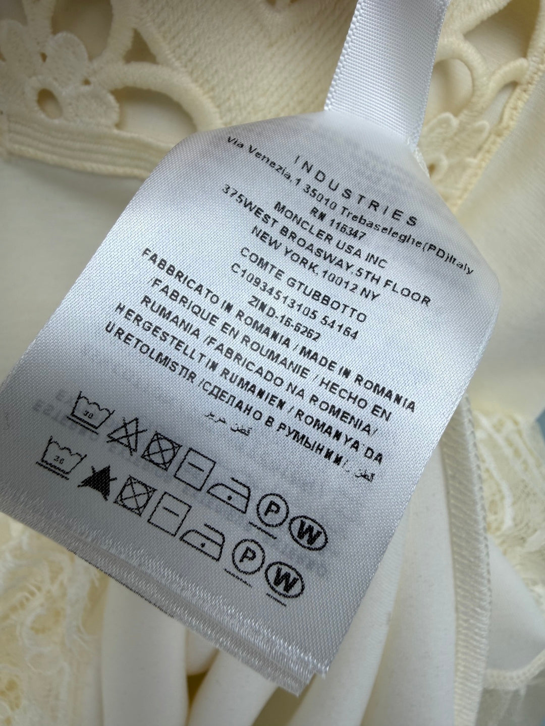 MONCLER 26S LACE-TRIM T-SHIRT DRESS 704
