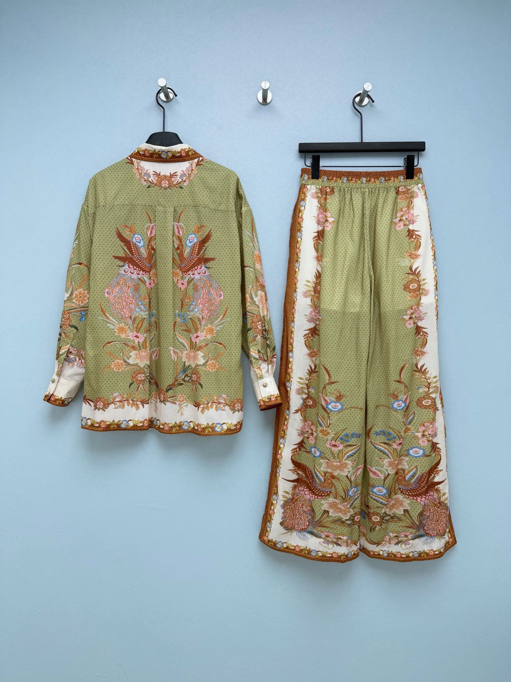 ZIMMERMANN 26S SHIRT AND STRAIGHT-LEG PANTS SET STYLE 78