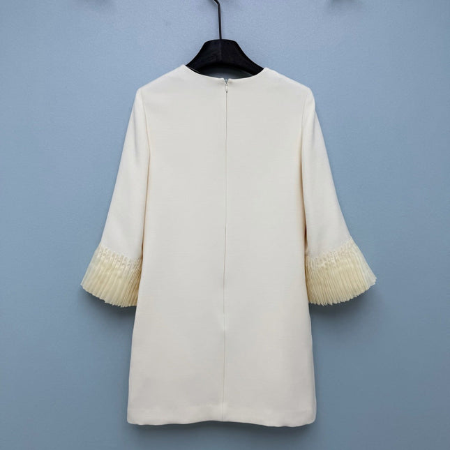 VALENTINO 26S PLEATED SLEEVE DRESS 133