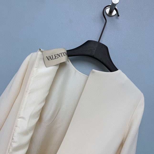 VALENTINO 26S PLEATED SLEEVE DRESS 133