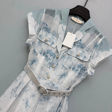 ZIMMERMANN 26S SLEEVELESS DRESS WITH BELT STYLE 30