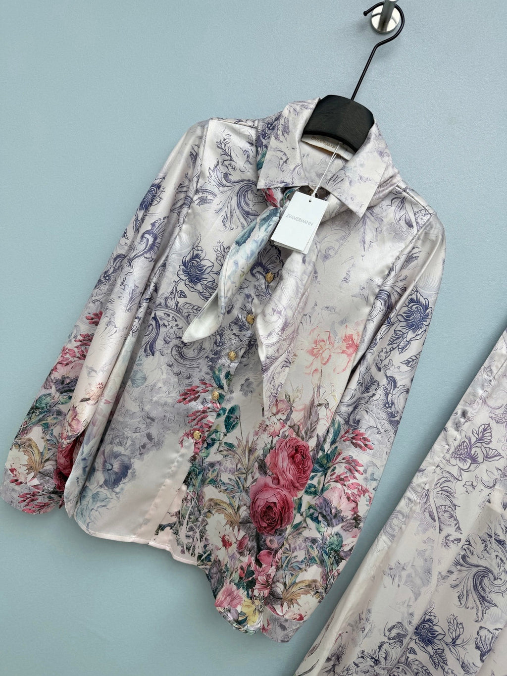 ZIMMERMANN 26S SHIRT AND LONG PANTS SET STYLE 31