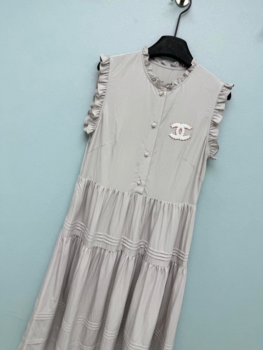 CHANEL 26S PLEATED SLEEVELESS DRESS STYLE 1128