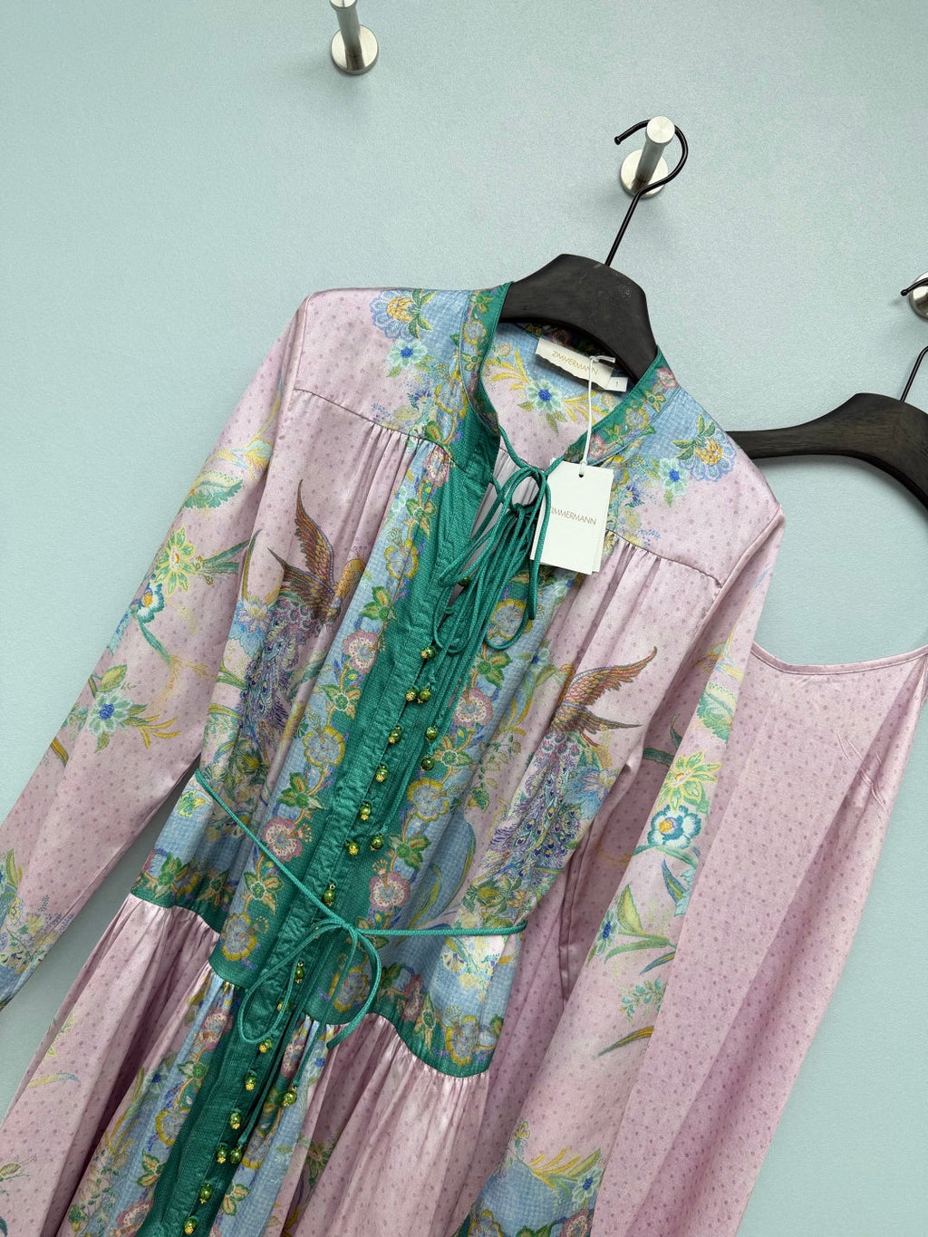 ZIMMERMANN 26 FLORAL PRINT LONG SLEEVE MIDI DRESS STYLE 226
