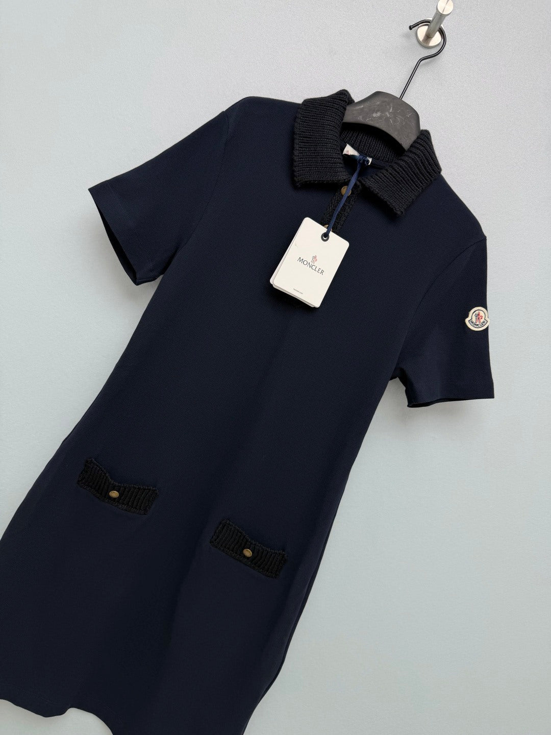 MONCLER 26S SHORT-SLEEVE POLO DRESS 674