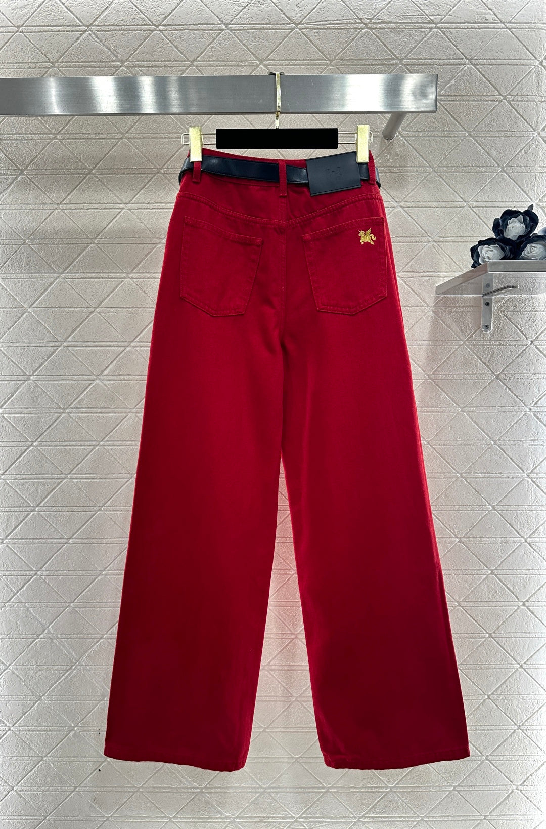 HERMES 25S HIGH-WAIST STRAIGHT JEANS 352