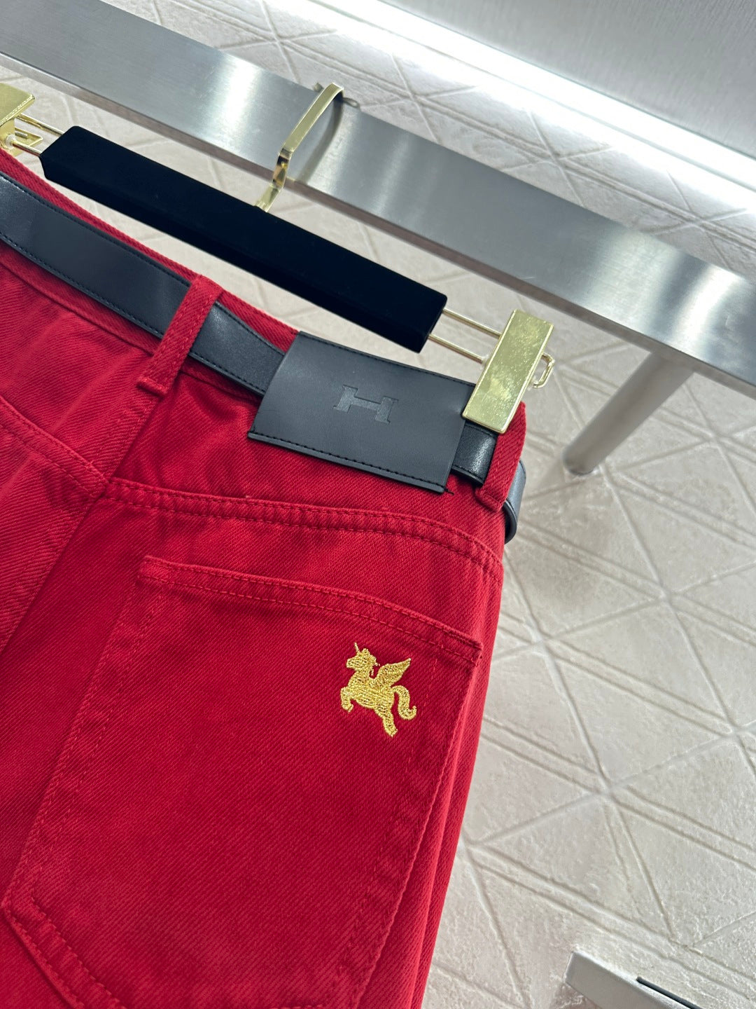 HERMES 25S HIGH-WAIST STRAIGHT JEANS 352