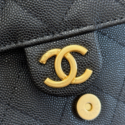 CHANEL 25S HOBO BAG 30 IN BLACK CAVIAR