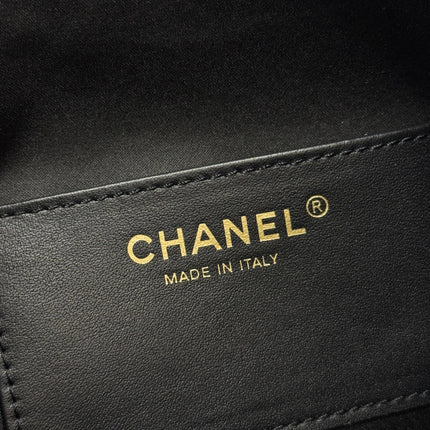 CHANEL 25S HOBO BAG 30 IN BLACK CAVIAR