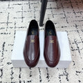 CELINE 26S AURA TRIOMPHE LOAFERS IN BURGUNDY BROWN LAMBSKIN