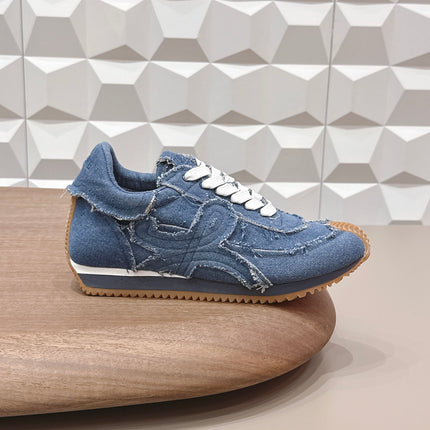 LOEWE 26S FLOW RUNNER SNEAKER IN BLUE DENIM