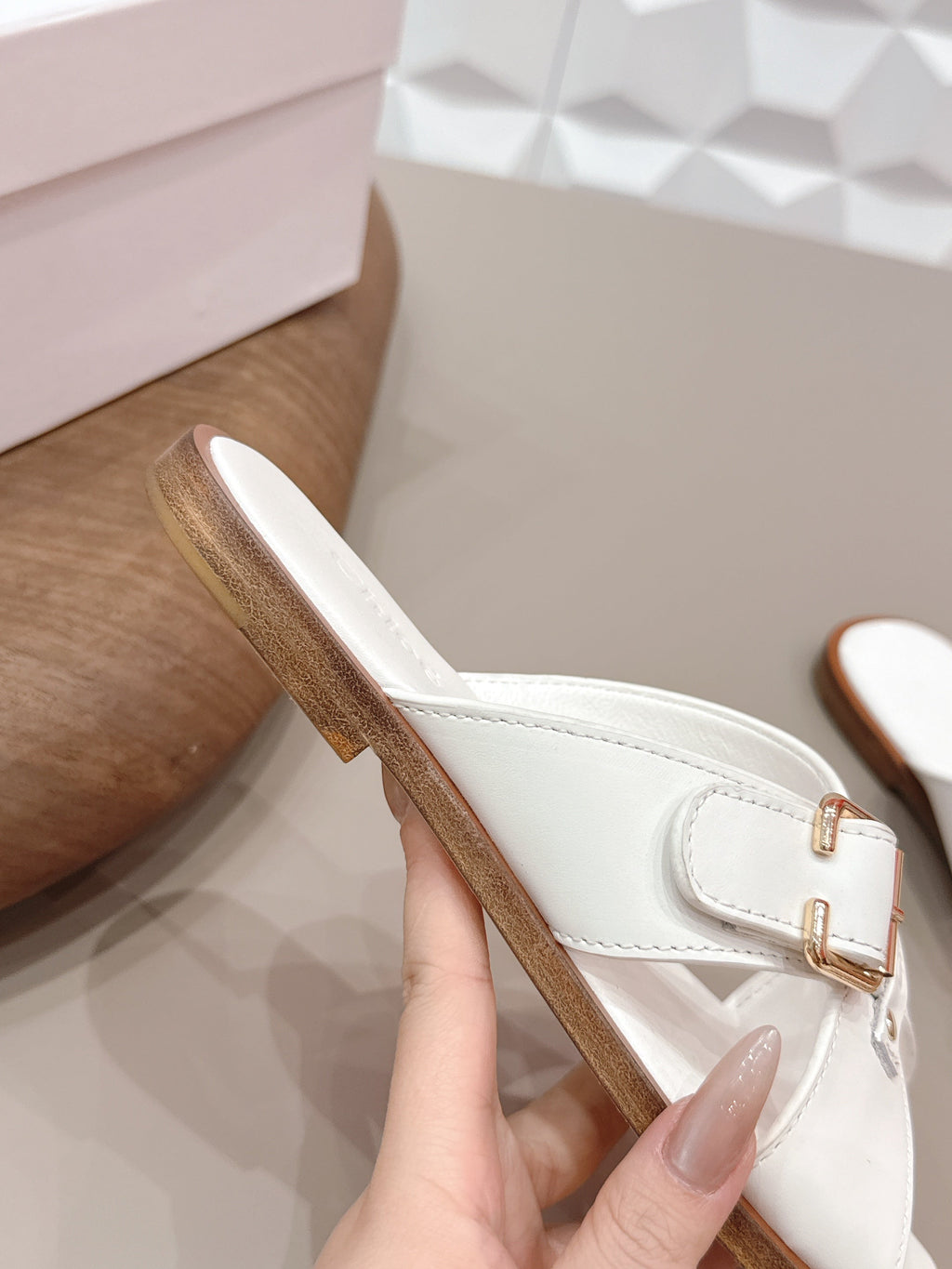 CHLOÉ 26S SANDALS IN WHITE CALFSKIN