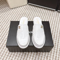 CHANEL 26S LOAFER MULES IN WHITE GLOSSY CALFSKIN