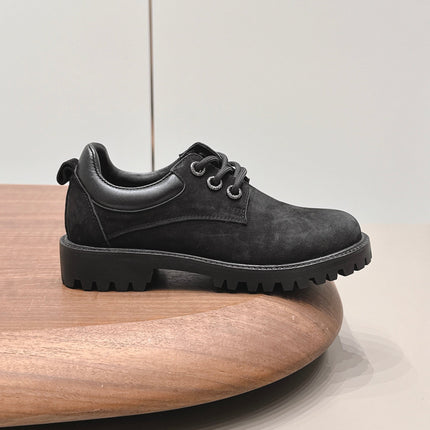 CELINE 26S LACE UP SHOES 30 MM IN BLACK SUEDE