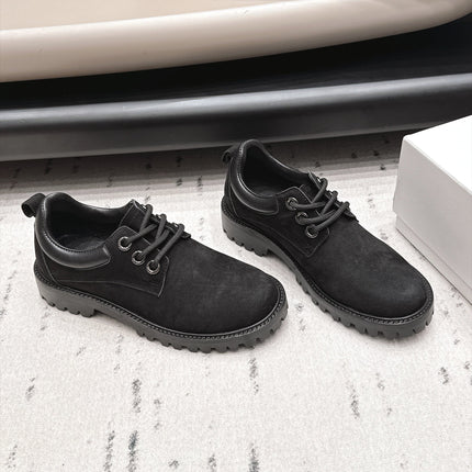 CELINE 26S LACE UP SHOES 30 MM IN BLACK SUEDE