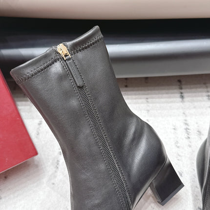 GUCCI 26S ANKLE BOOTS 55 MM IN BLACK LAMBSKIN