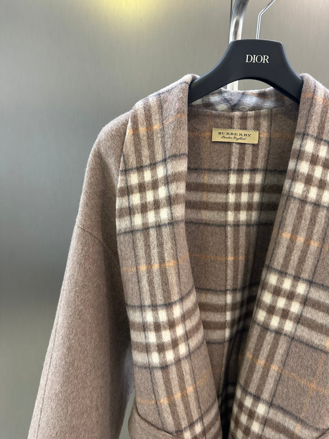BURBERRY 25S PLAID WOOL COAT 133